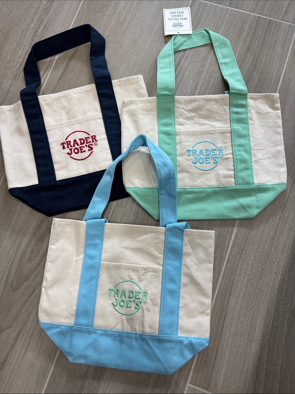 Trader Joe’s mini tote set of 3